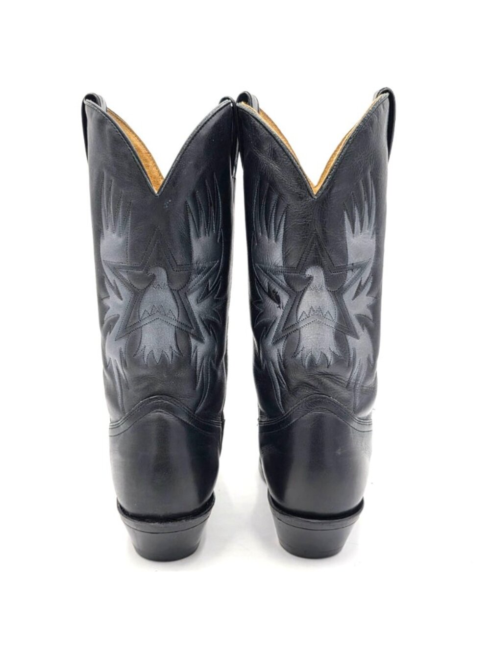 Boulet Mens Size 9.5EE Wide Black Silver Leather Cowboy Western Boots Canada CBC - Picture 10 of 16